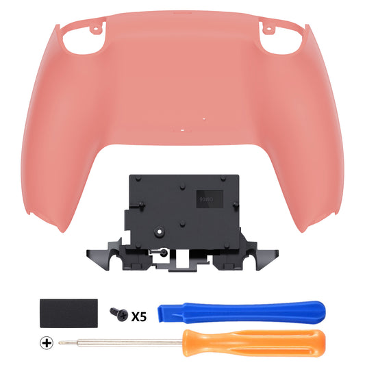 eXtremeRate PS5コントローラーBDM-010/020/030/040/050/060対応交換対応用バックハウジングボトムシェル【コーラルピンク】