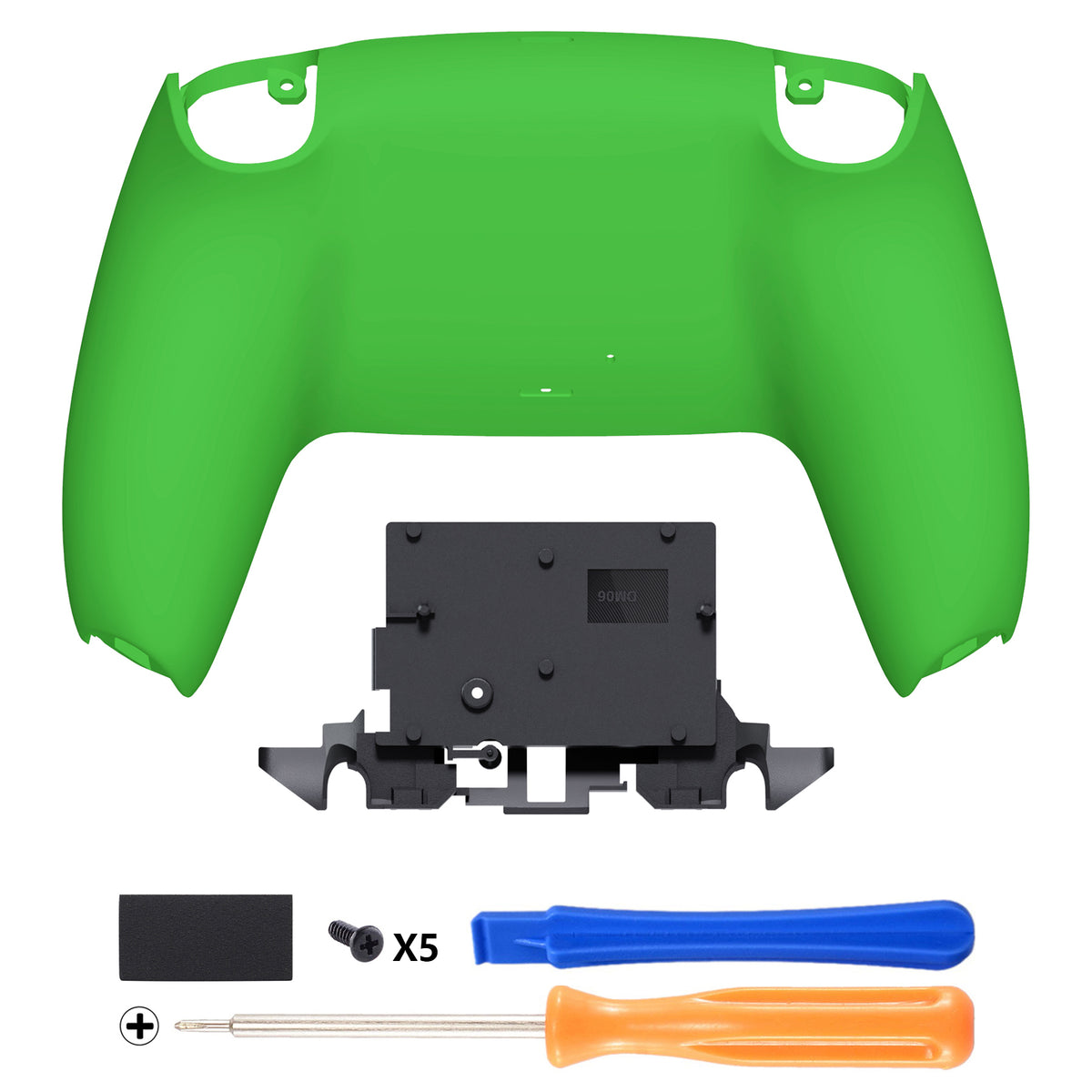 eXtremeRate PS5コントローラーBDM-010/020/030/040/050/060対応交換対応用バックハウジングボトムシェル【グリーン】