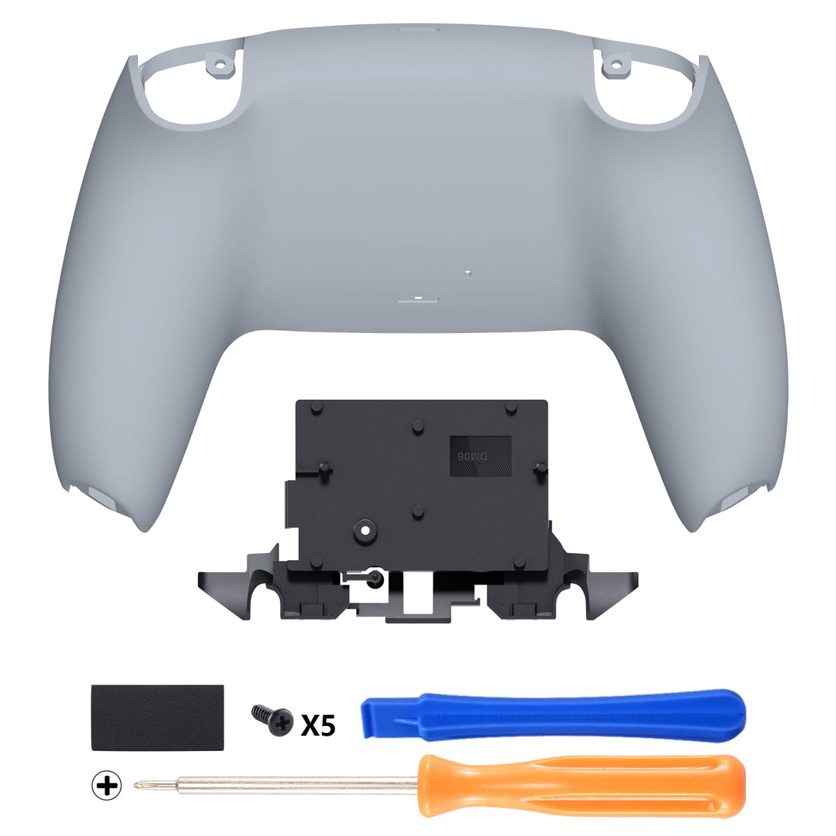 eXtremeRate PS5コントローラーBDM-010/020/030/040/050/060対応交換対応用バックハウジングボトムシェル【ニューホープグレイ】