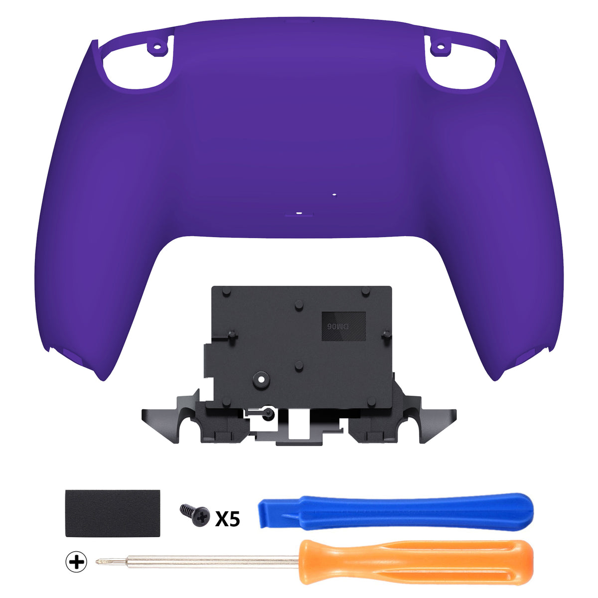 eXtremeRate PS5コントローラーBDM-010/020/030/040/050/060対応交換対応用バックハウジングボトムシェル【パープル】
