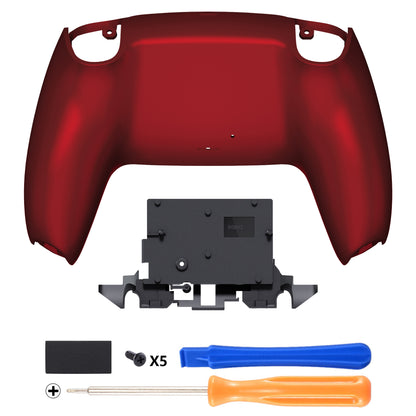 eXtremeRate PS5コントローラーBDM-010/020/030/040/050/060対応交換対応用バックハウジングボトムシェル【スカーレットレッド】