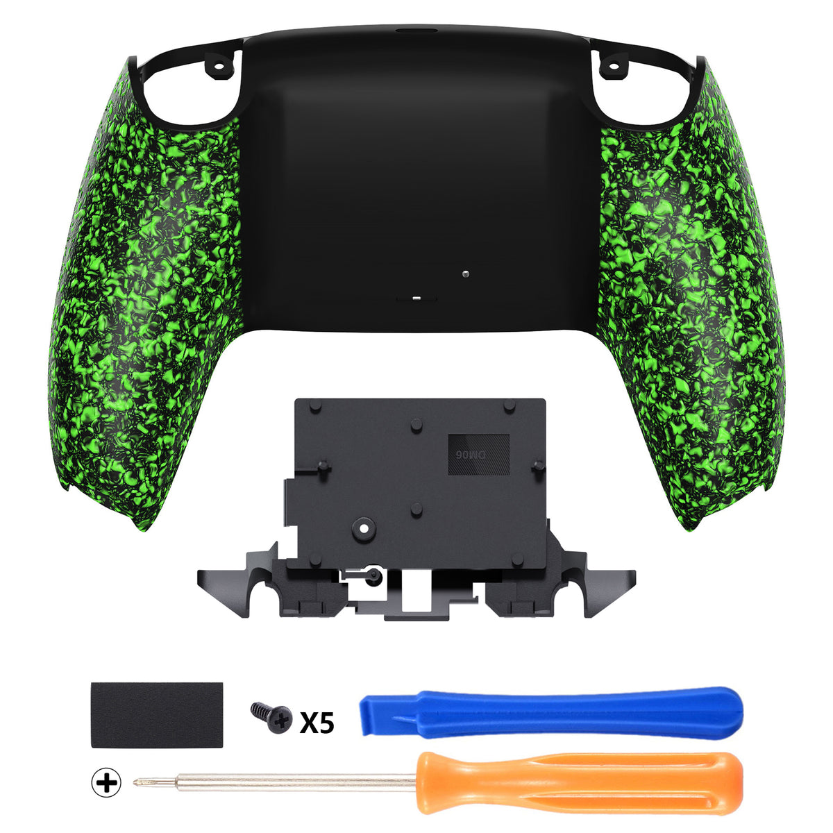 eXtremeRate Replacement Back Housing Bottom Shell for PS5 Controller BDM-010/020/030/040/050 (Chrome Gold)