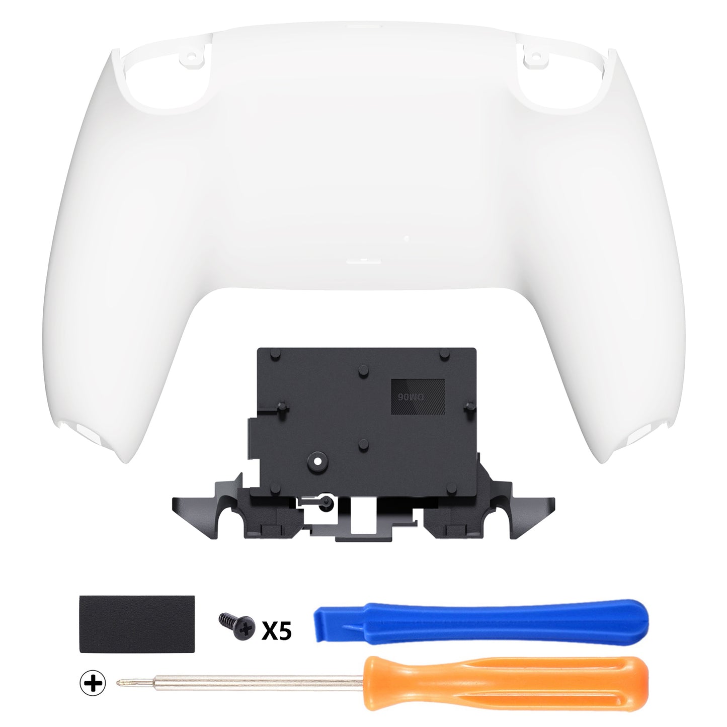 eXtremeRate PS5コントローラーBDM-010/020/030/040/050/060対応交換対応用バックハウジングボトムシェル【ホワイト】