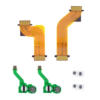 eXtremeRate PS5コントローラーBDM-010対応用カーボンフィルム&FPCリボンケーブル& ゴム導電性ボタンパッド L1L2 R1R2 ボタン用