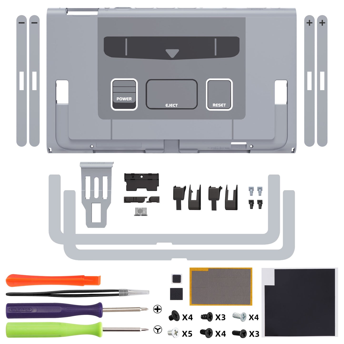 eXtremeRate Nintendo Switch 2コンソール対応交換バックプレート - キックスタンドなし【スーファミクラシックEUスタイル】