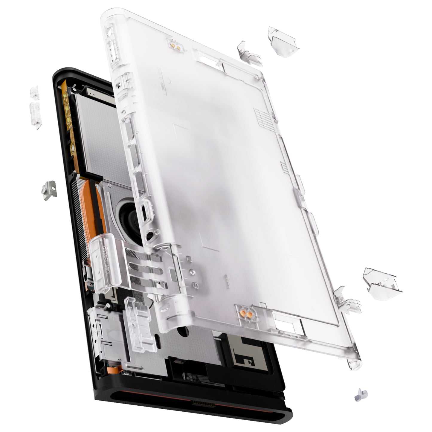 eXtremeRate Nintendo Switch 2コンソール対応交換バックプレート - キックスタンドなし【クリア】