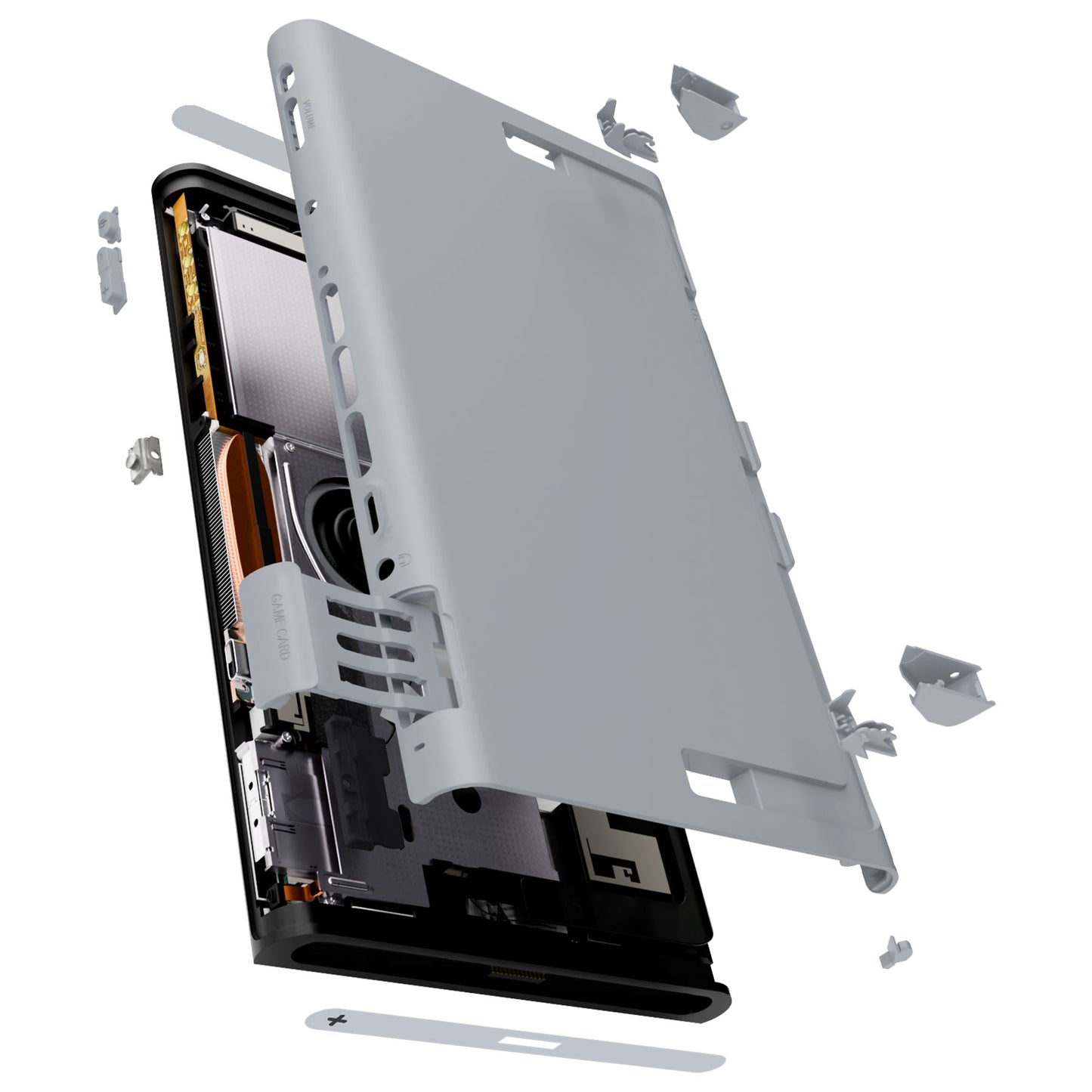 eXtremeRate Nintendo Switch 2コンソール対応交換バックプレート - キックスタンドなし【ニューホープグレイ】