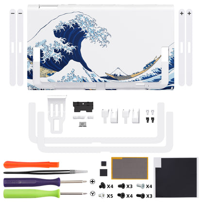 eXtremeRate Nintendo Switch 2コンソール対応交換バックプレート - キックスタンドなし【ザグレートウェーブ】