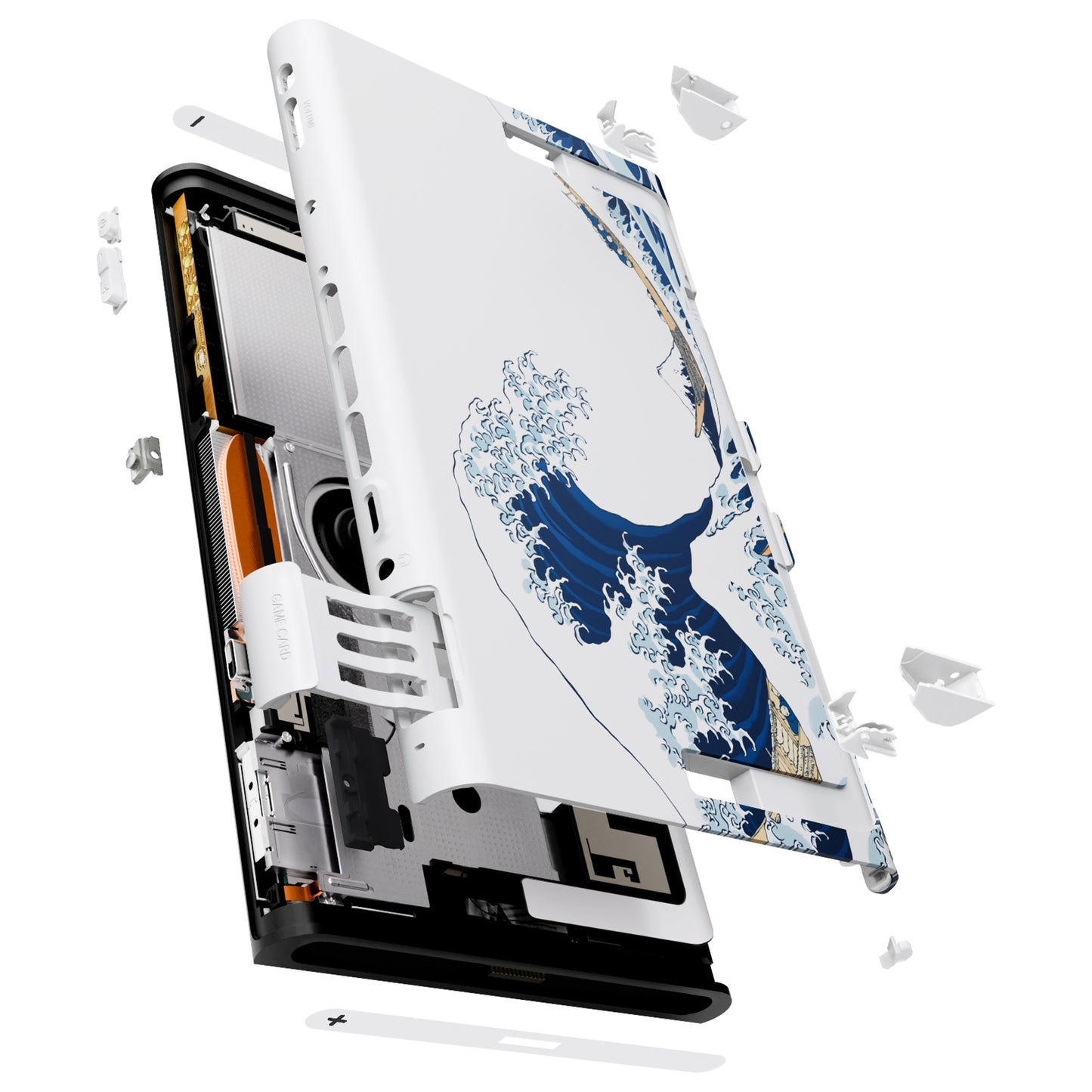 eXtremeRate Nintendo Switch 2コンソール対応交換バックプレート - キックスタンドなし【ザグレートウェーブ】