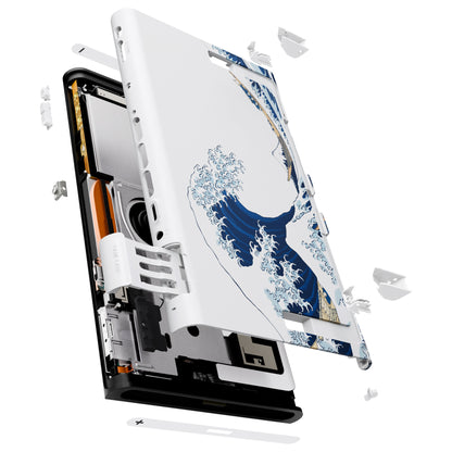 eXtremeRate Nintendo Switch 2コンソール対応交換バックプレート - キックスタンドなし【ザグレートウェーブ】