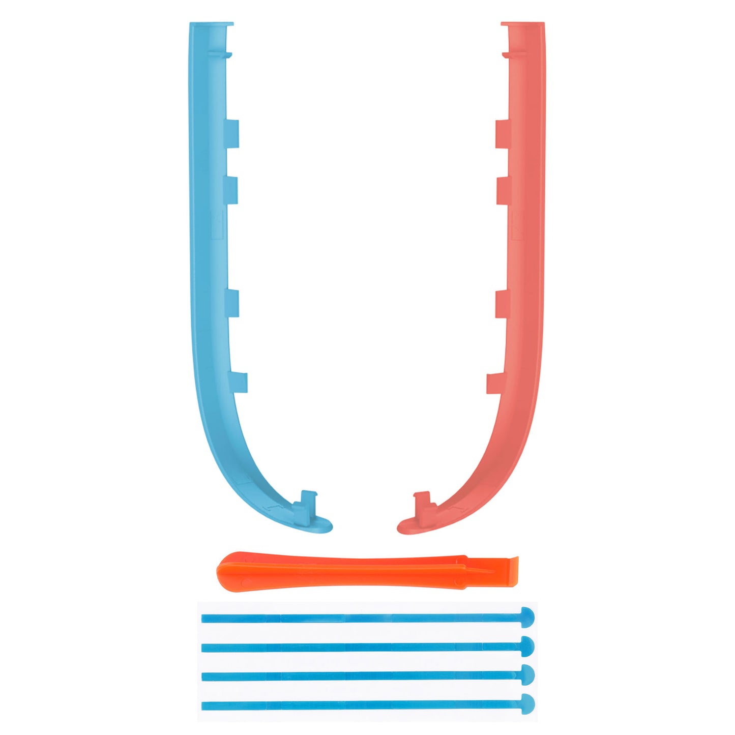 eXtremeRate Nintendo Switch 2ジョイコン対応交換デコレーションストリップ【ブルー&オレンジ】