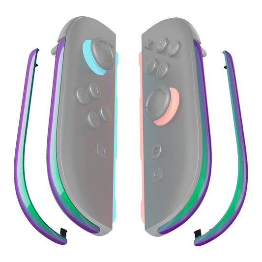 eXtremeRate Nintendo Switch 2ジョイコン対応交換デコレーションストリップ【カメレオングリーンパープル】