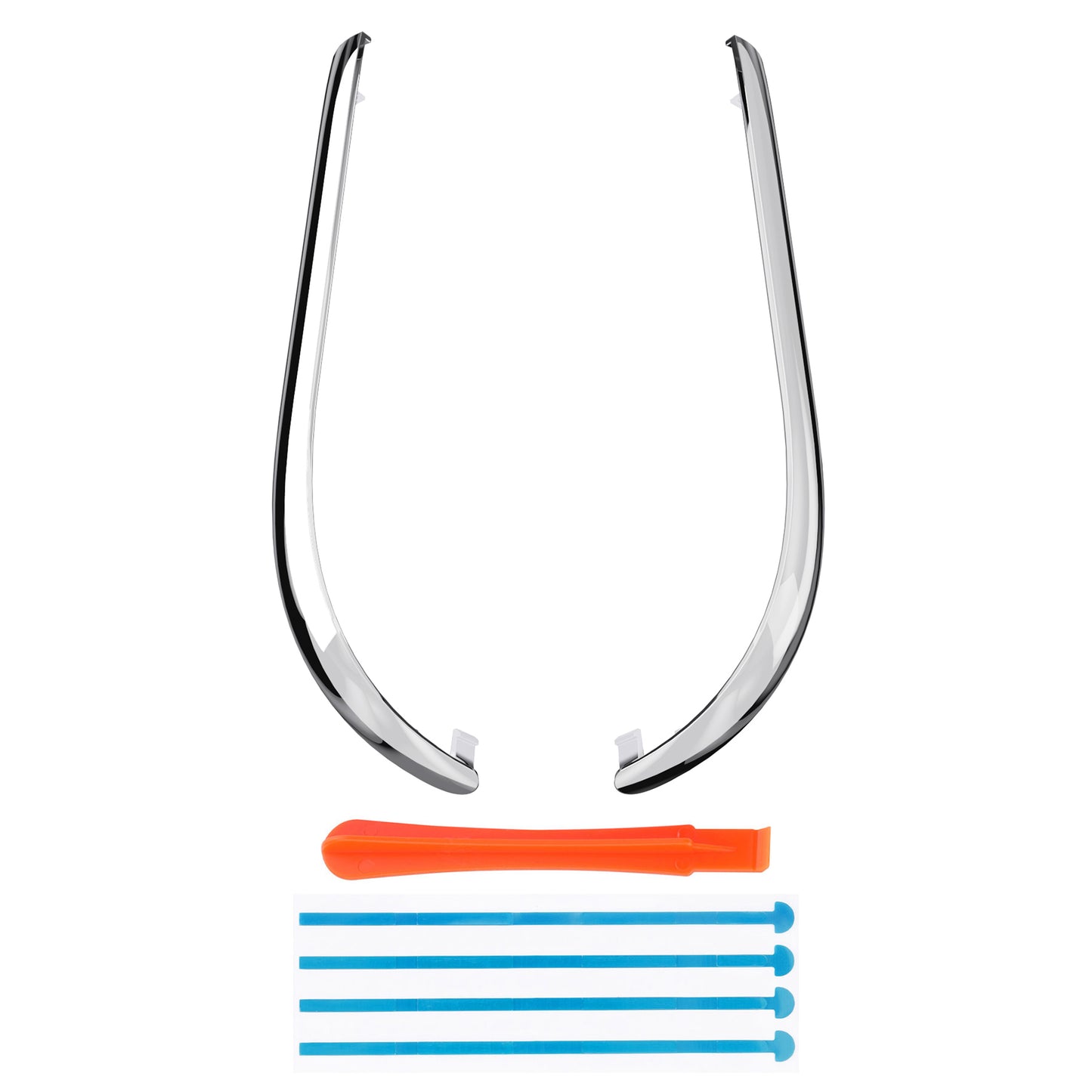 eXtremeRate Nintendo Switch 2ジョイコン対応交換デコレーションストリップ【クロムシルバー】