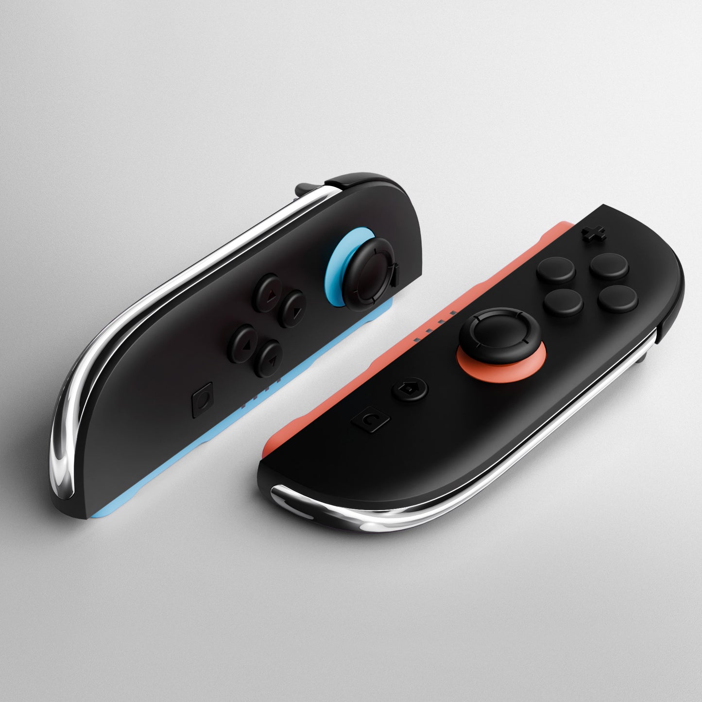 eXtremeRate Nintendo Switch 2ジョイコン対応交換デコレーションストリップ【クロムシルバー】