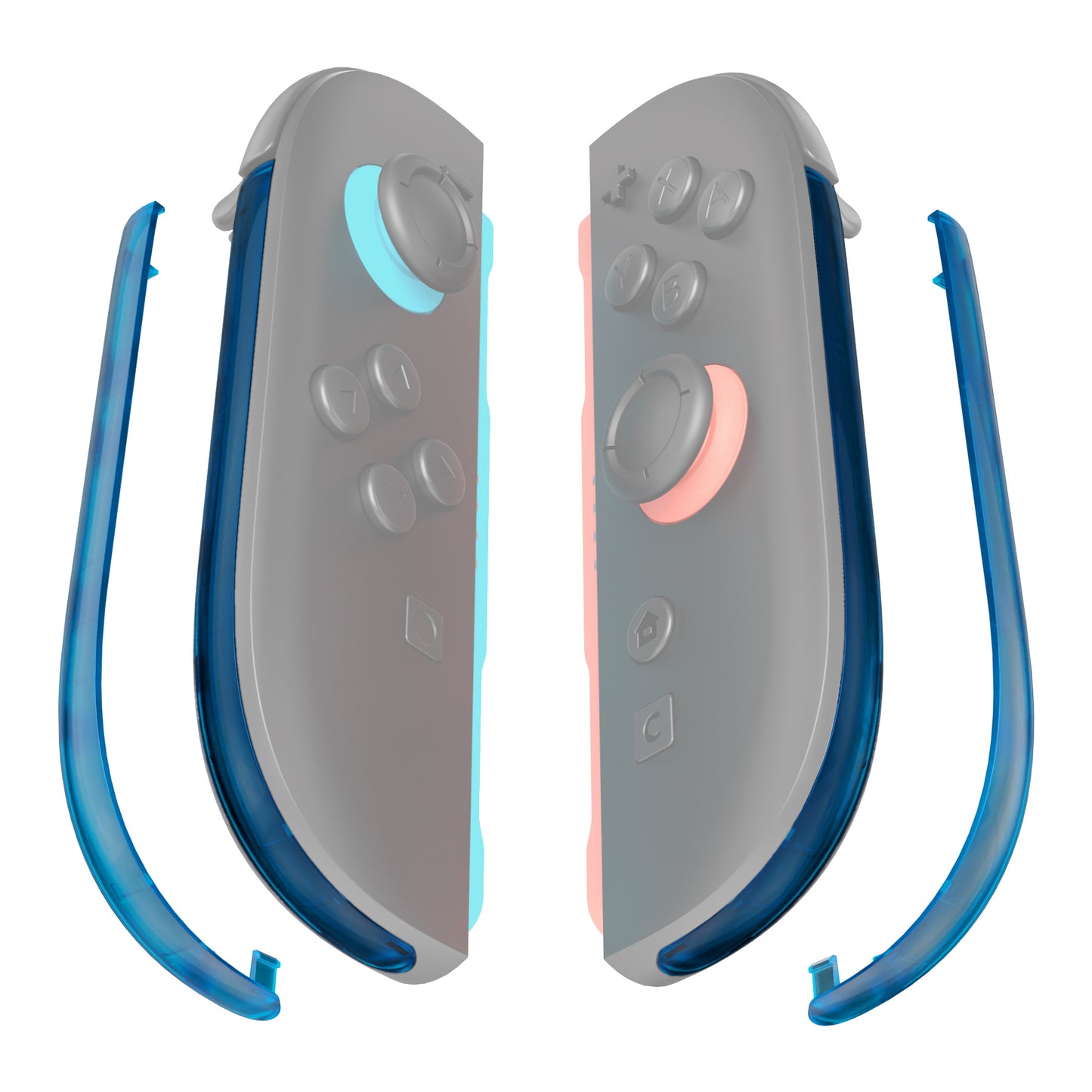 eXtremeRate Nintendo Switch 2ジョイコン対応交換デコレーションストリップ【クリアブルー】