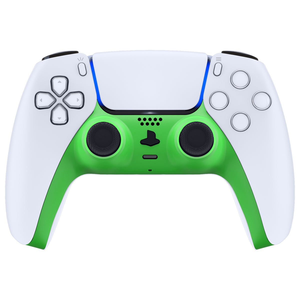 eXtremeRate Replacement Decorative Trim Shell with Accent Ring for PS5 Controller BDM-010/020/030/040/050 (Matcha Green)