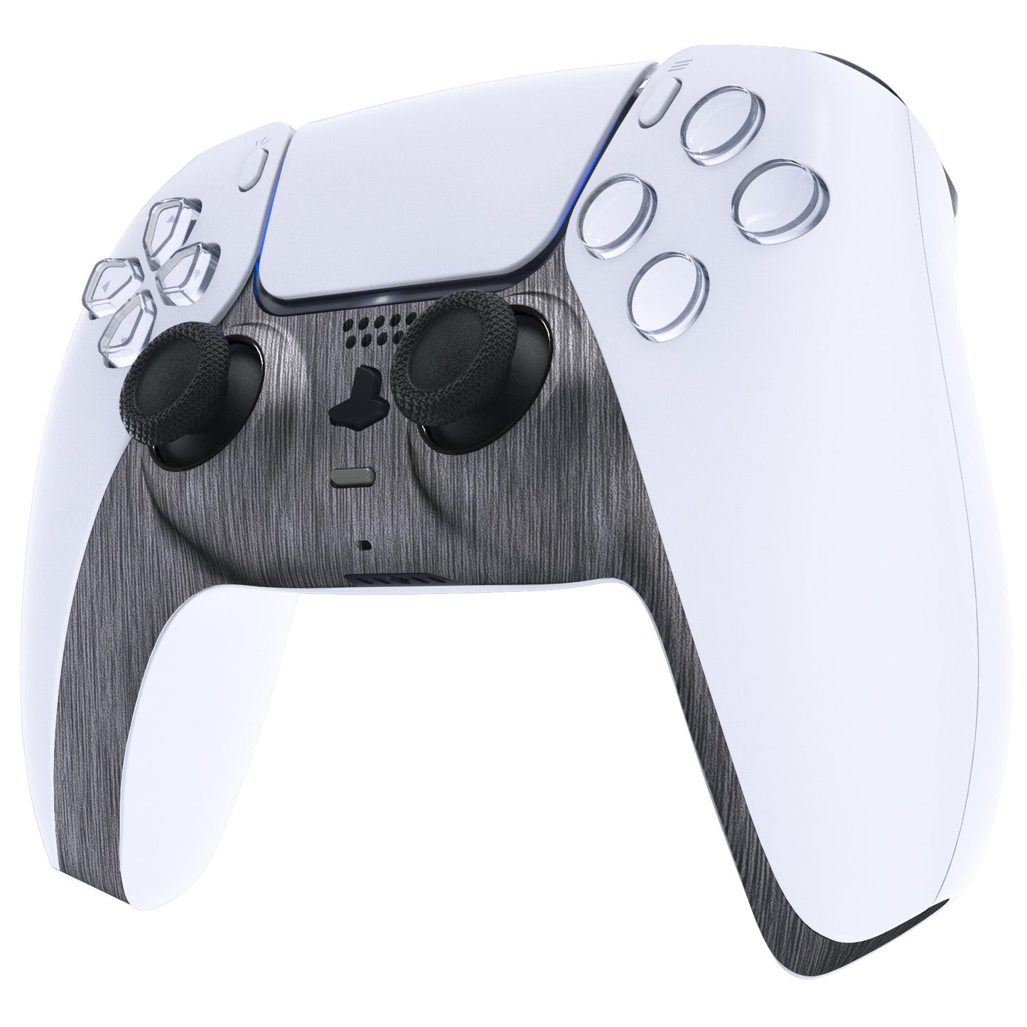 eXtremeRate PS5コントローラーBDM-010/020/030/040/050対応アクセントリング付き交換対応用装飾トリムシェル【ブラッシュドシルバーパタン】