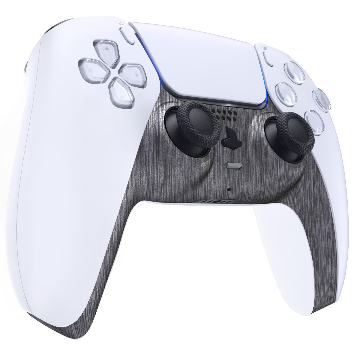 eXtremeRate PS5コントローラーBDM-010/020/030/040/050対応アクセントリング付き交換対応用装飾トリムシェル【ブラッシュドシルバーパタン】
