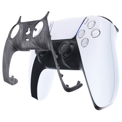 eXtremeRate PS5コントローラーBDM-010/020/030/040/050対応アクセントリング付き交換対応用装飾トリムシェル【ブラッシュドシルバーパタン】