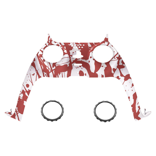 eXtremeRate PS5コントローラーBDM-010/020/030/040/050対応アクセントリング付き交換対応用装飾トリムシェル【血痕】