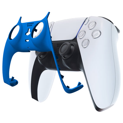 eXtremeRate PS5コントローラーBDM-010/020/030/040/050対応アクセントリング付き交換対応用装飾トリムシェル【ブルー】