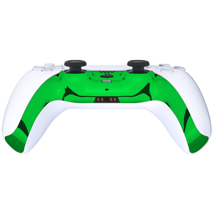 eXtremeRate PS5コントローラーBDM-010/020/030/040/050対応アクセントリング付き交換対応用装飾トリムシェル【クロームグリーングロッシー】
