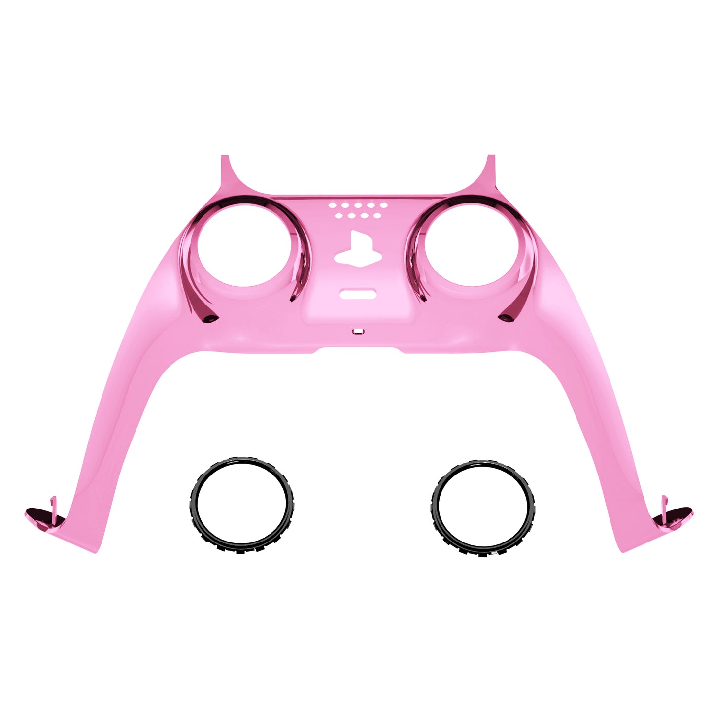 eXtremeRate PS5コントローラーBDM-010/020/030/040/050対応アクセントリング付き交換対応用装飾トリムシェル【クロームピンクグロッシー】