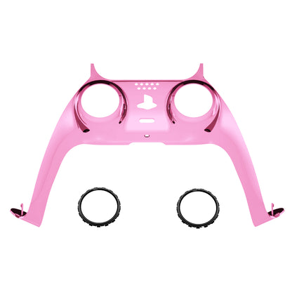 eXtremeRate PS5コントローラーBDM-010/020/030/040/050対応アクセントリング付き交換対応用装飾トリムシェル【クロームピンクグロッシー】