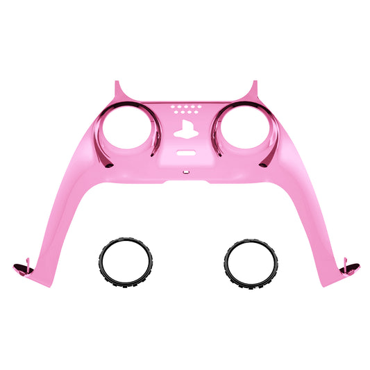 eXtremeRate PS5コントローラーBDM-010/020/030/040/050対応アクセントリング付き交換対応用装飾トリムシェル【クロームピンクグロッシー】