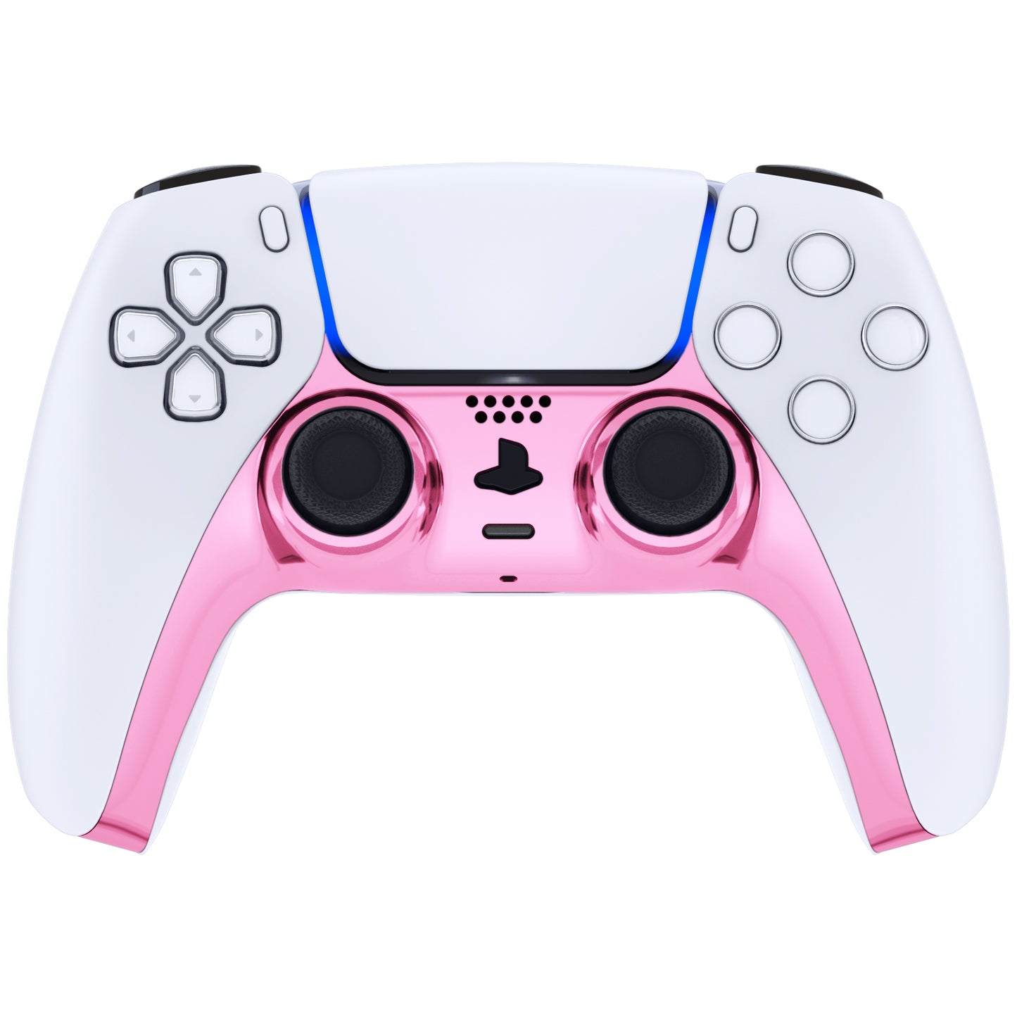 eXtremeRate PS5コントローラーBDM-010/020/030/040/050対応アクセントリング付き交換対応用装飾トリムシェル【クロームピンクグロッシー】