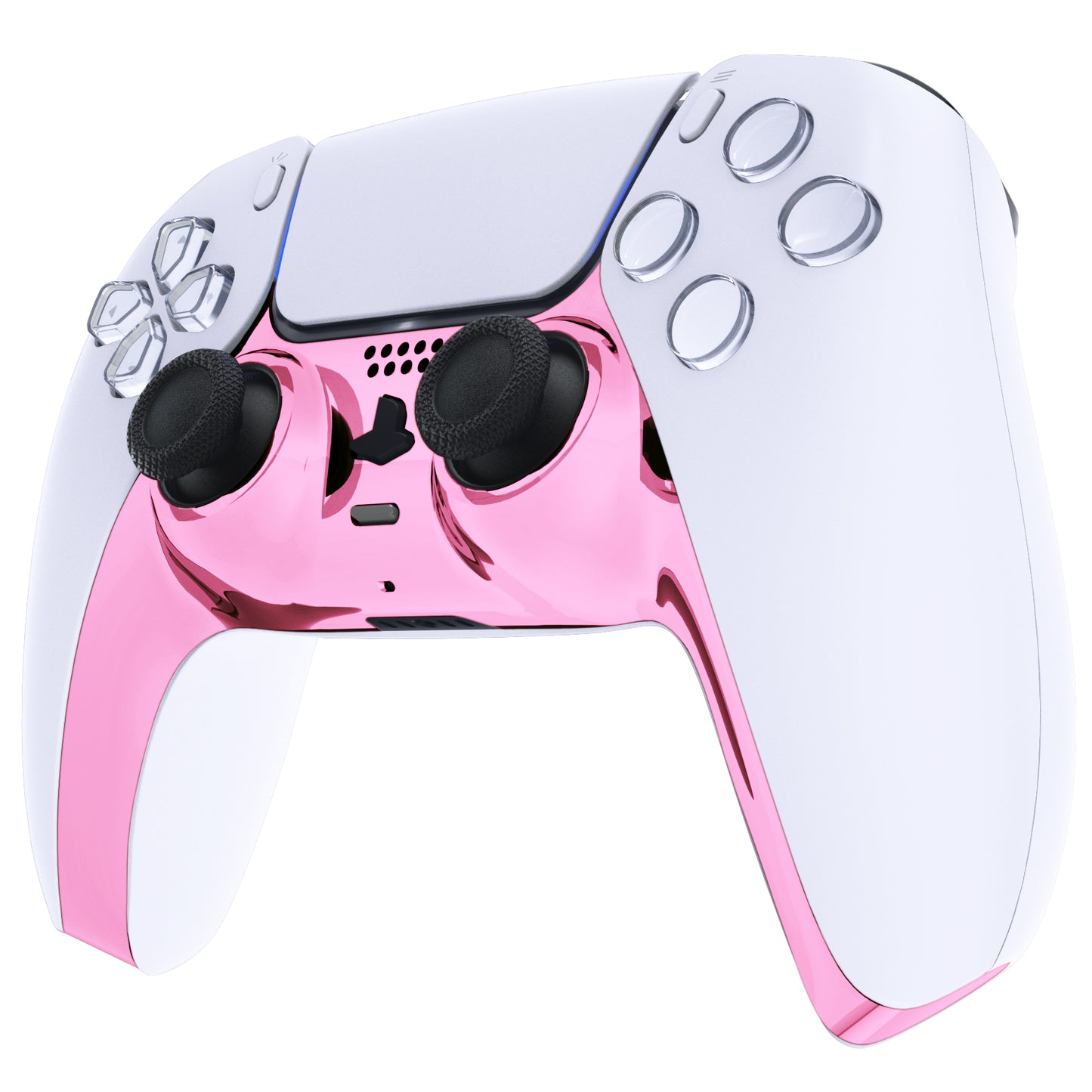 eXtremeRate PS5コントローラーBDM-010/020/030/040/050対応アクセントリング付き交換対応用装飾トリムシェル【クロームピンクグロッシー】