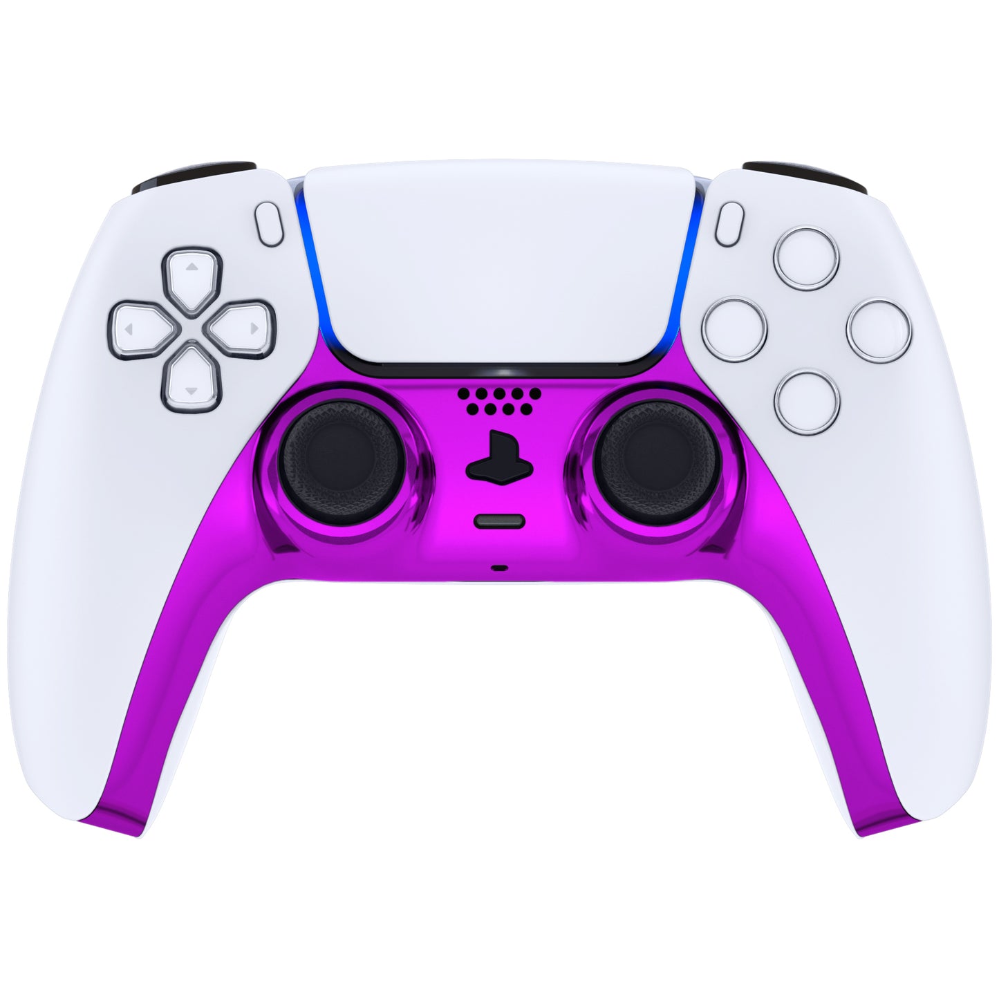 eXtremeRate PS5コントローラーBDM-010/020/030/040/050対応アクセントリング付き交換対応用装飾トリムシェル【クロームパープル】