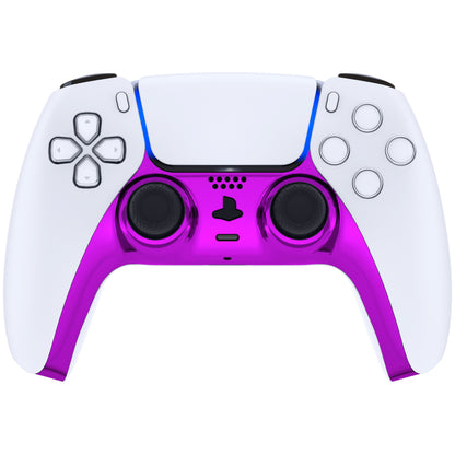 eXtremeRate PS5コントローラーBDM-010/020/030/040/050対応アクセントリング付き交換対応用装飾トリムシェル【クロームパープル】