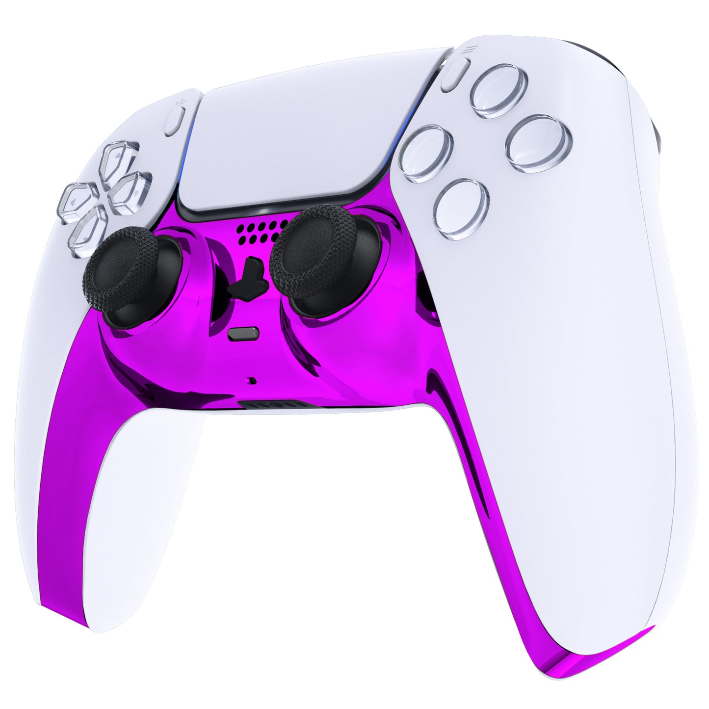 eXtremeRate PS5コントローラーBDM-010/020/030/040/050対応アクセントリング付き交換対応用装飾トリムシェル【クロームパープル】