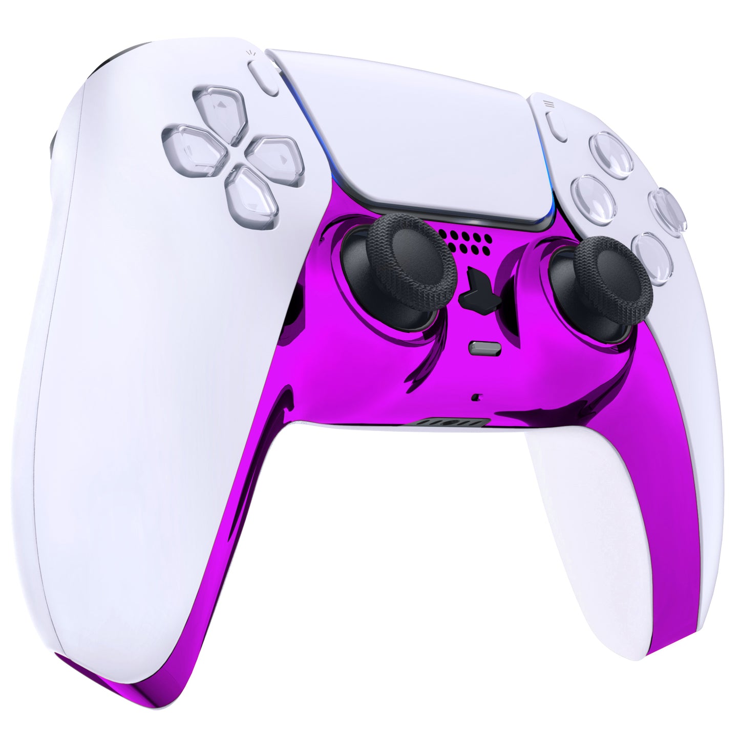 eXtremeRate PS5コントローラーBDM-010/020/030/040/050対応アクセントリング付き交換対応用装飾トリムシェル【クロームパープル】