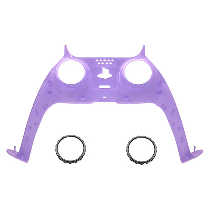 eXtremeRate PS5コントローラーBDM-010/020/030/040/050対応アクセントリング付き交換対応用装飾トリムシェル【クリアパープル】