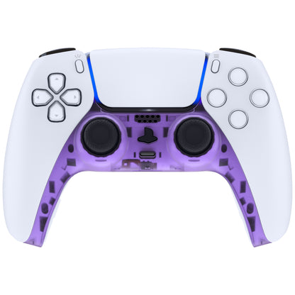eXtremeRate PS5コントローラーBDM-010/020/030/040/050対応アクセントリング付き交換対応用装飾トリムシェル【クリアパープル】