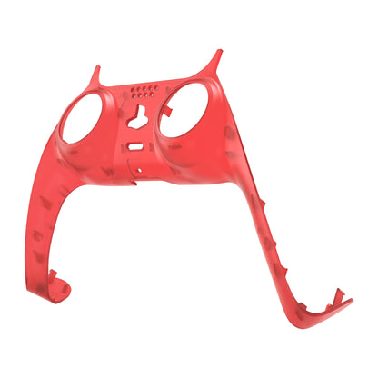 eXtremeRate PS5コントローラーBDM-010/020/030/040/050対応アクセントリング付き交換対応用装飾トリムシェル【クリアレッド】