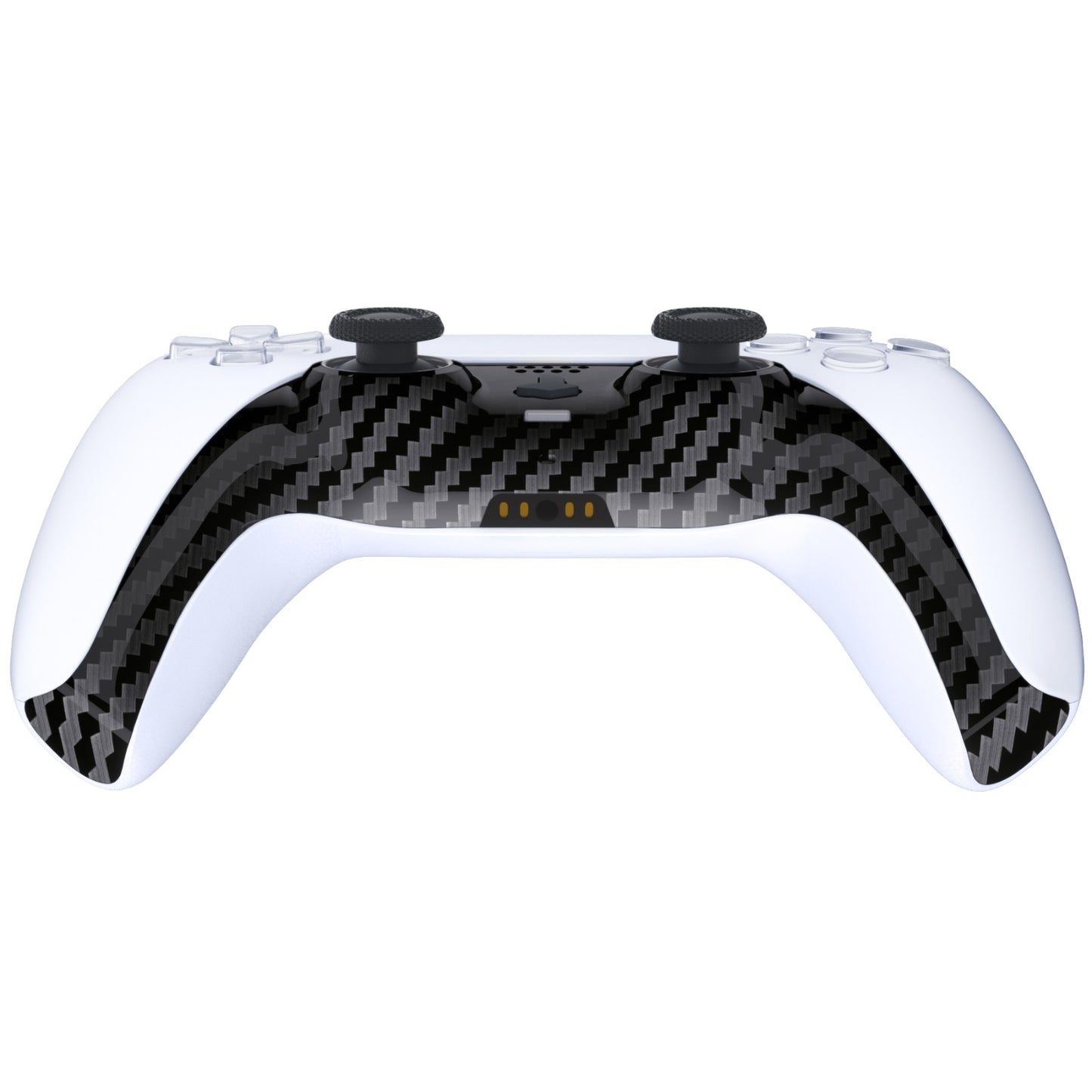eXtremeRate PS5コントローラーBDM-010/020/030/040/050対応アクセントリング付き交換対応用装飾トリムシェル【グラファイトカーボンファイバー】