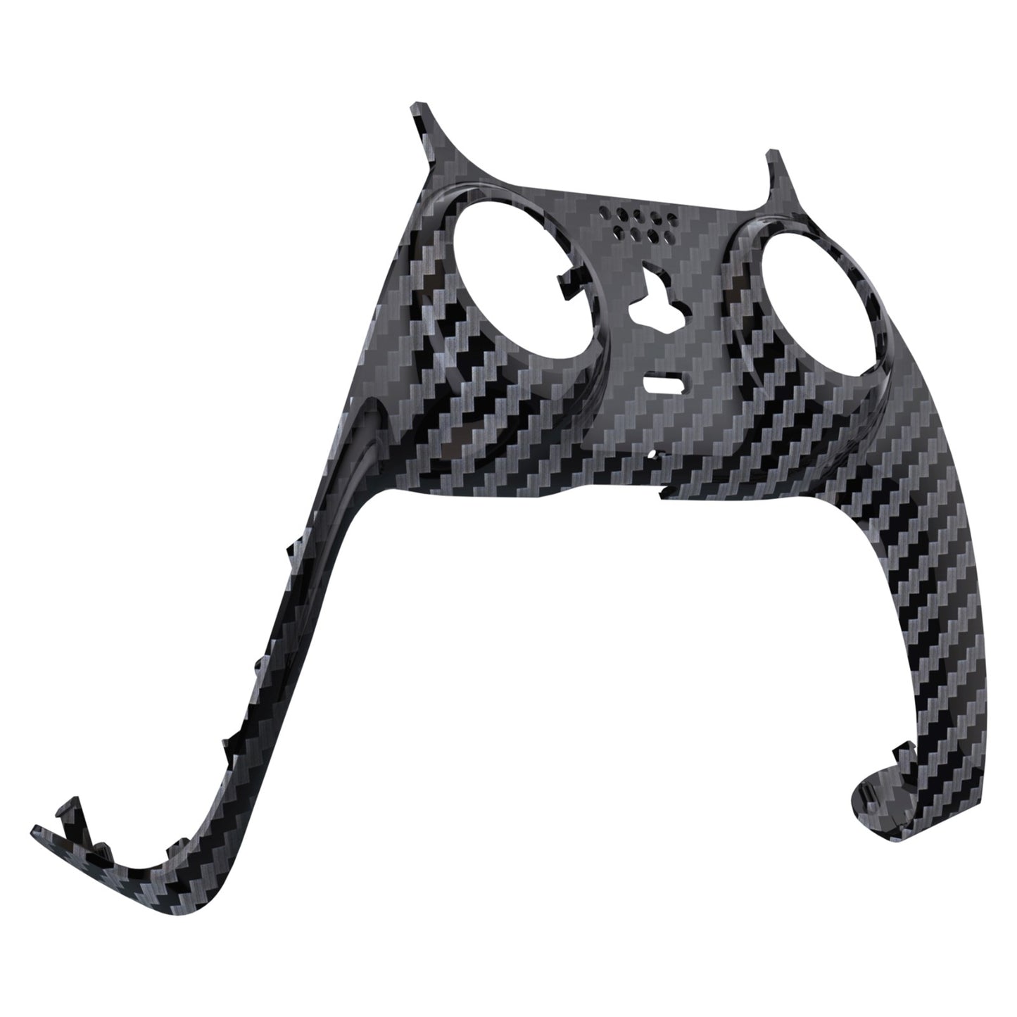 eXtremeRate PS5コントローラーBDM-010/020/030/040/050対応アクセントリング付き交換対応用装飾トリムシェル【グラファイトカーボンファイバー】