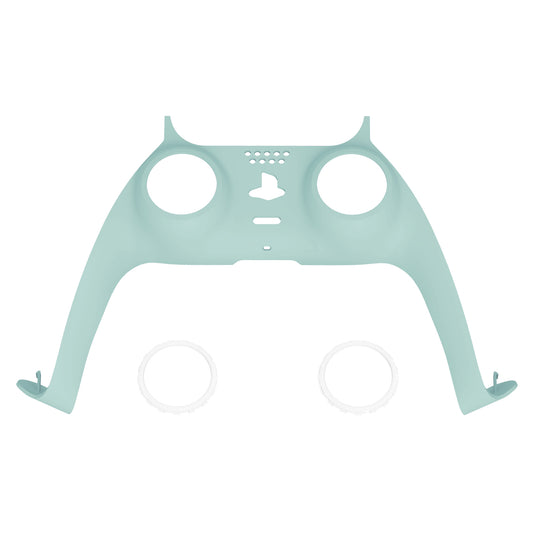 eXtremeRate PS5コントローラーBDM-010/020/030/040/050対応アクセントリング付き交換対応用装飾トリムシェル【ライトシアン】