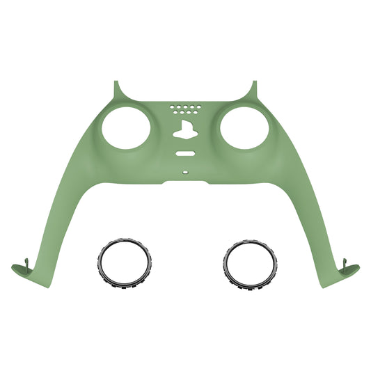eXtremeRate PS5コントローラーBDM-010/020/030/040/050対応アクセントリング付き交換対応用装飾トリムシェル【抹茶グリーン】