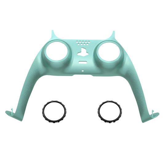 eXtremeRate PS5コントローラーBDM-010/020/030/040/050対応アクセントリング付き交換対応用装飾トリムシェル【メタリックビスタグリーン】