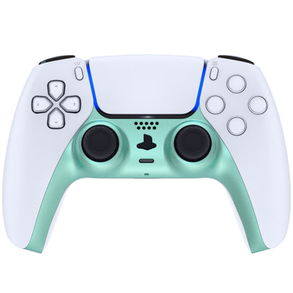 eXtremeRate PS5コントローラーBDM-010/020/030/040/050対応アクセントリング付き交換対応用装飾トリムシェル【メタリックビスタグリーン】