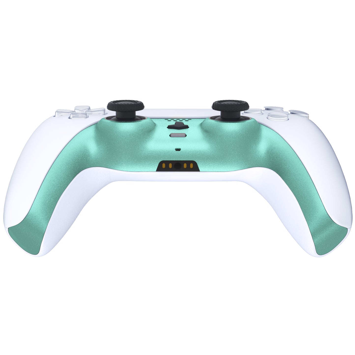 eXtremeRate PS5コントローラーBDM-010/020/030/040/050対応アクセントリング付き交換対応用装飾トリムシェル【メタリックビスタグリーン】