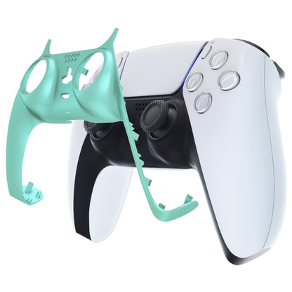 eXtremeRate PS5コントローラーBDM-010/020/030/040/050対応アクセントリング付き交換対応用装飾トリムシェル【メタリックビスタグリーン】