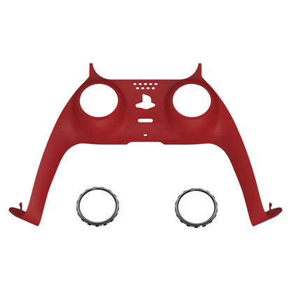 eXtremeRate PS5コントローラーBDM-010/020/030/040/050対応アクセントリング付き交換対応用装飾トリムシェル【パッションレッド】