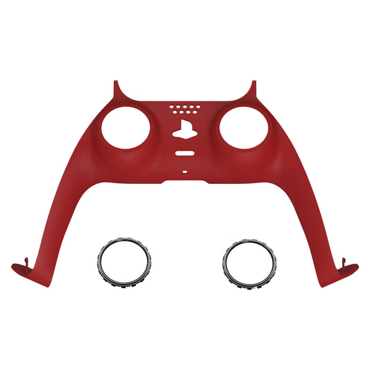 eXtremeRate PS5コントローラーBDM-010/020/030/040/050対応アクセントリング付き交換対応用装飾トリムシェル【パッションレッド】