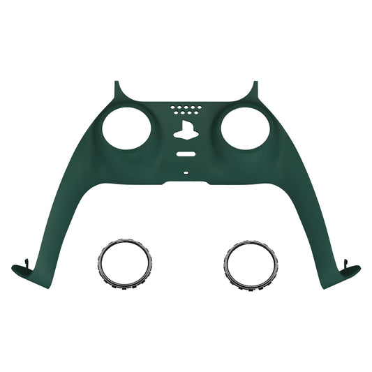 eXtremeRate PS5コントローラーBDM-010/020/030/040/050対応アクセントリング付き交換対応用装飾トリムシェル【レーシンググリーン】