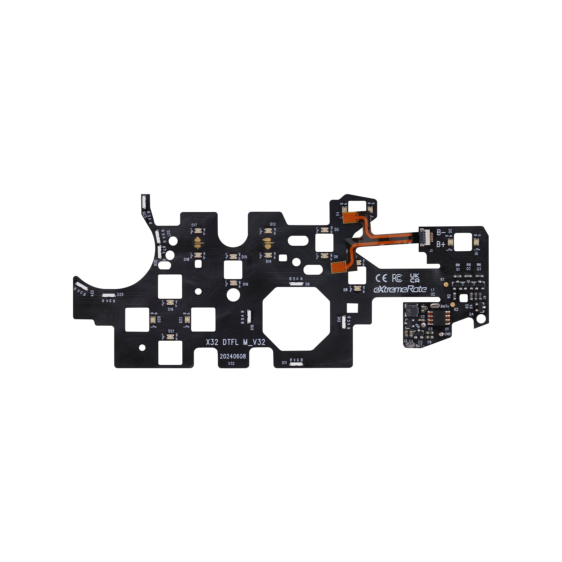 eXtremeRate Multi-Color Illuminated Button DTF V2 LED Kit Replacement ...